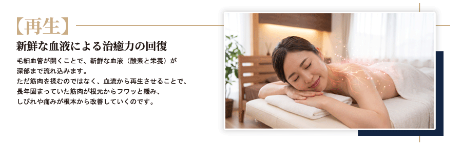 新鮮な血液による治癒力の回復